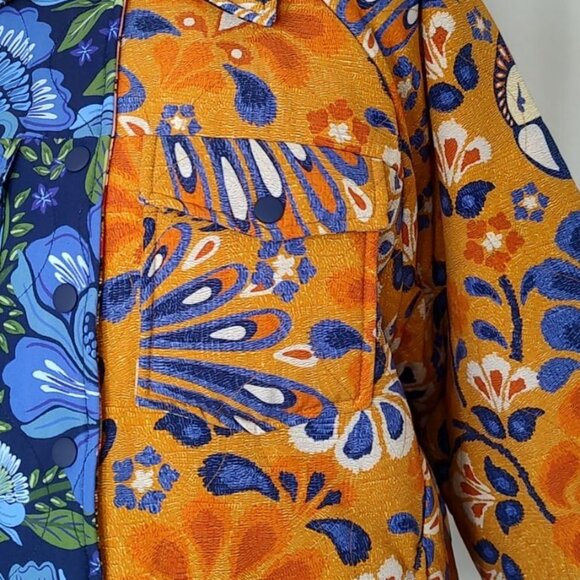 FARM RIO Jacket S Mixed Yawanawa Double Face Reversible Winter - Picture 12 of 16